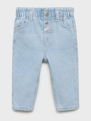 Mango Blue Paperbag Jeans - Image 1 of 3