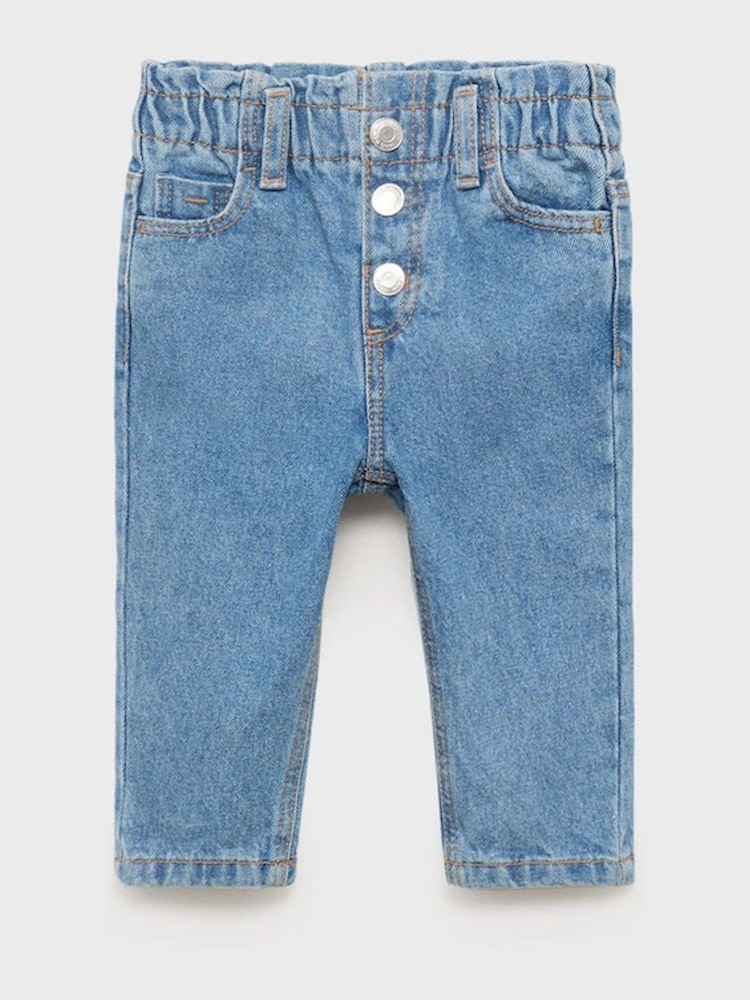 Mango Blue Sky Paperbag Jeans - Image 1 of 3 Mango Blue Sky Paperbag Jeans - Image 1 of 3