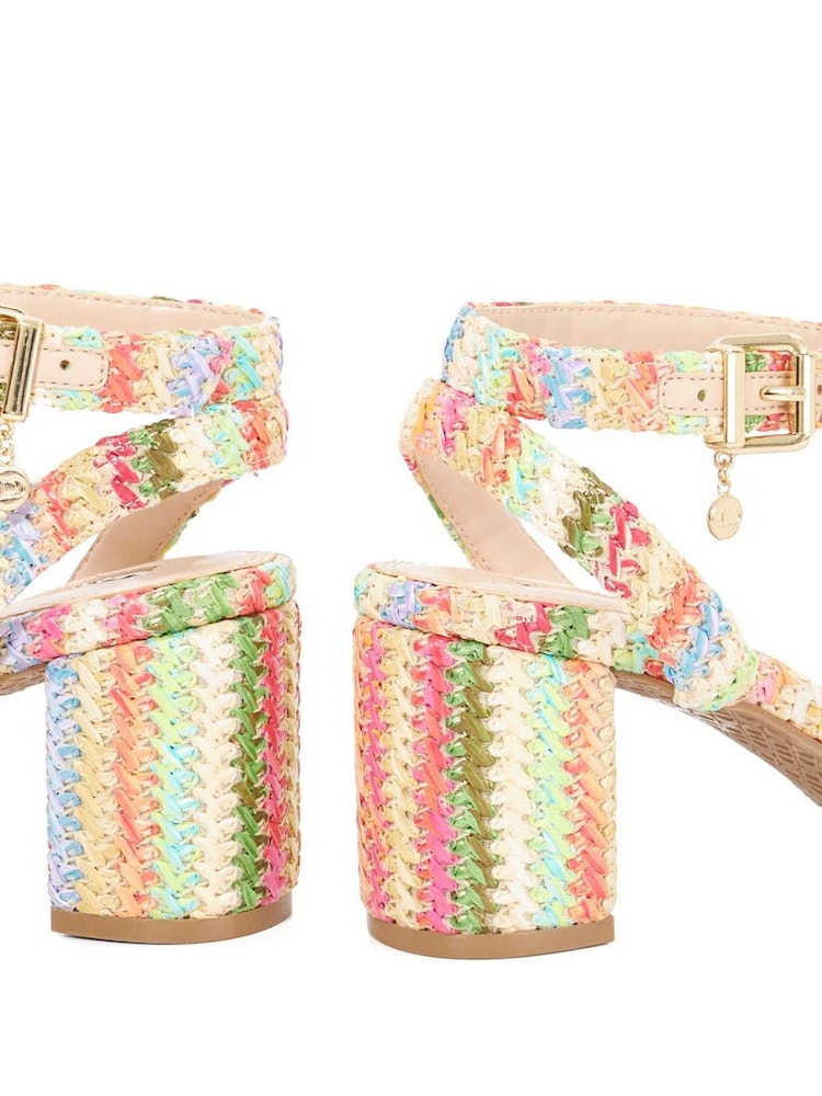 Dune London Natural Memee Mid Block Heel Sandals - Image 5 of 5