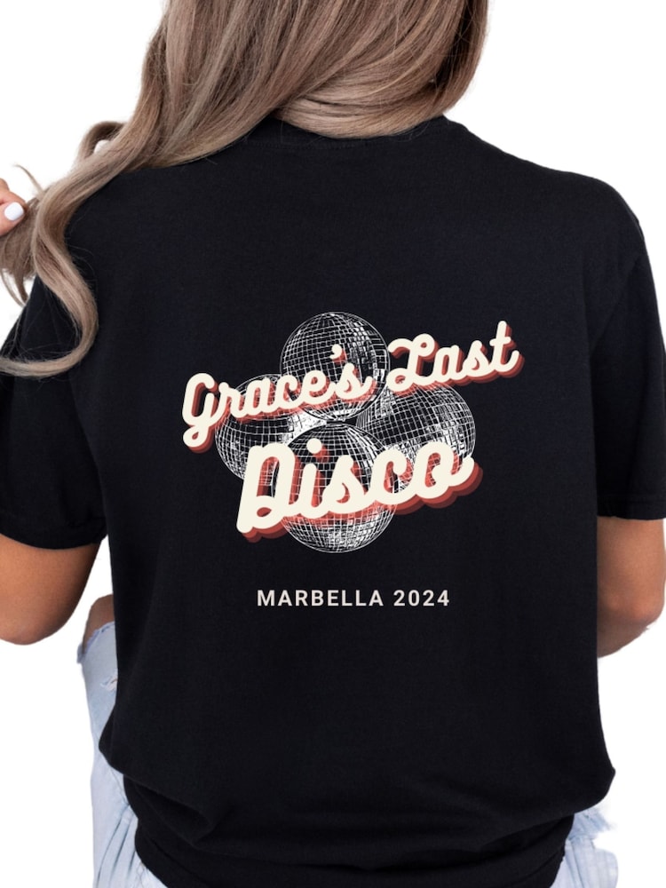 Personalised Last Disco Hen Party T-shirt by Koko Blossom - Image 4 of 4