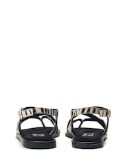 Animal - Moda in Pelle Animal Print Jacaran Flat Criss Cross Sandals - Imagen 3 de 4