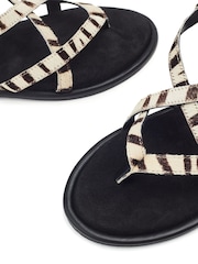 Animal - Moda in Pelle Animal Print Jacaran Flat Criss Cross Sandals - Imagen 4 de 4