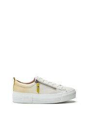 Moda In Pelle FILICIAN CHUNKY LEATHER TRAINER WITH ZIP AND LACE-UP CLOSURE - Image 1 of 4