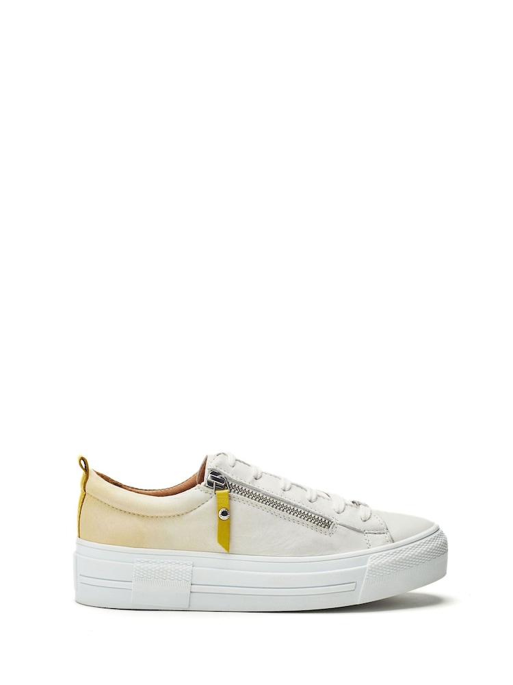 Moda In Pelle FILICIAN CHUNKY LEATHER TRAINER WITH ZIP AND LACE-UP CLOSURE - Image 1 of 4