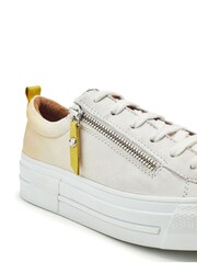 Moda In Pelle FILICIAN CHUNKY LEATHER TRAINER WITH ZIP AND LACE-UP CLOSURE - Image 3 of 4