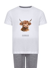 Personalised Highland Cow Pyjamas by Koko Blossom - Image 2 of 3