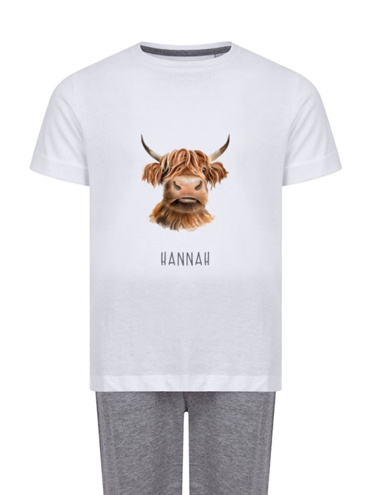 Personalised Highland Cow Pyjamas by Koko Blossom - Image 2 of 3