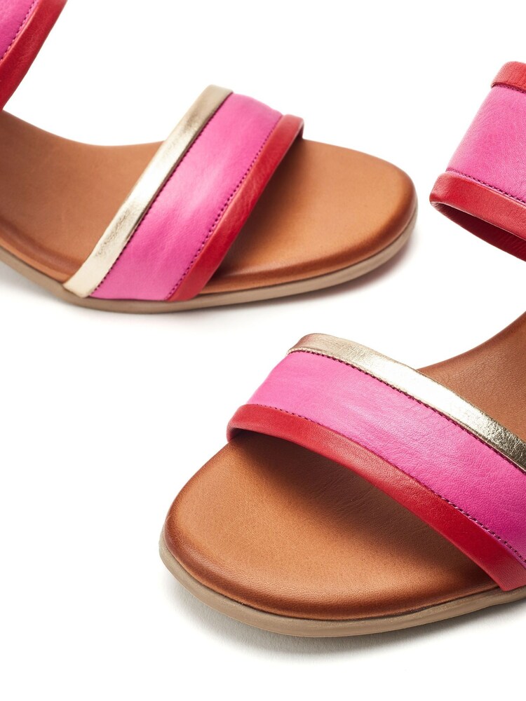 Moda in Pelle Luzula Colour Block Low Heel Sandals - Image 4 of 4