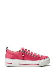 Moda In Pelle FILICIAN CHUNKY LEATHER TRAINER WITH ZIP AND LACE-UP CLOSURE - Image 1 of 4