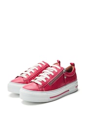 Moda In Pelle FILICIAN CHUNKY LEATHER TRAINER WITH ZIP AND LACE-UP CLOSURE - Image 2 of 4