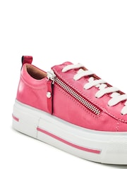 Moda In Pelle FILICIAN CHUNKY LEATHER TRAINER WITH ZIP AND LACE-UP CLOSURE - Image 4 of 4