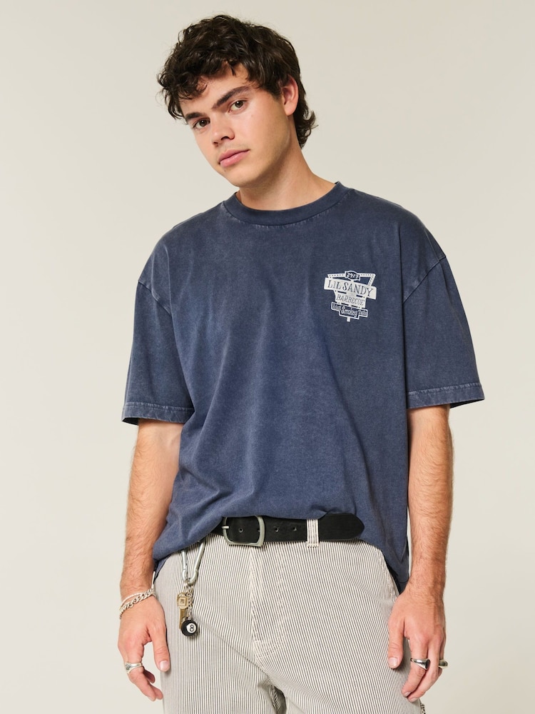 Hollister Back Graphic Print Short Sleeve T-Shirt - Image 1 of 4