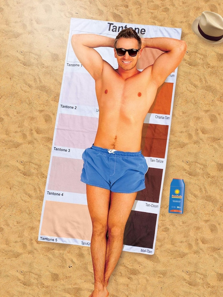 Jeray White Tantone Beach Towel - Image 2 of 5