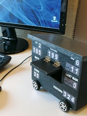 Jeray Black Cricket Scoreboard Desk Tidy - Image 3 of 6