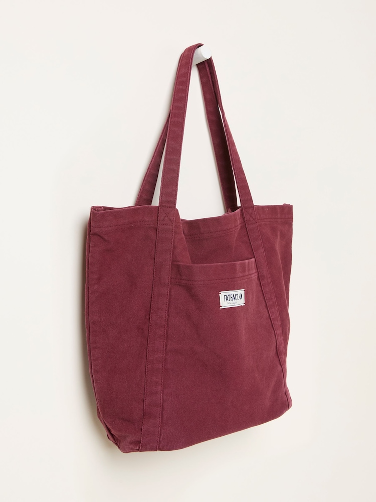 FatFace Burgundy Red Astrid Pocket Tote Bag - Image 2 of 3
