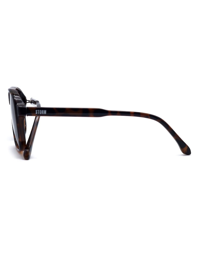 Storm Plastic Oblong Eyeshape Brown Sunglasses - Image 2 of 2 Storm Plastic Oblong Eyeshape Brown Sunglasses - Image 2 of 2