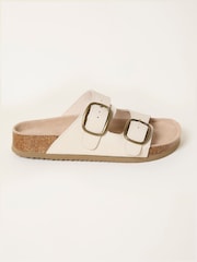 FatFace Meldon Ivory Leather Footbed Sandal - Image 2 of 4