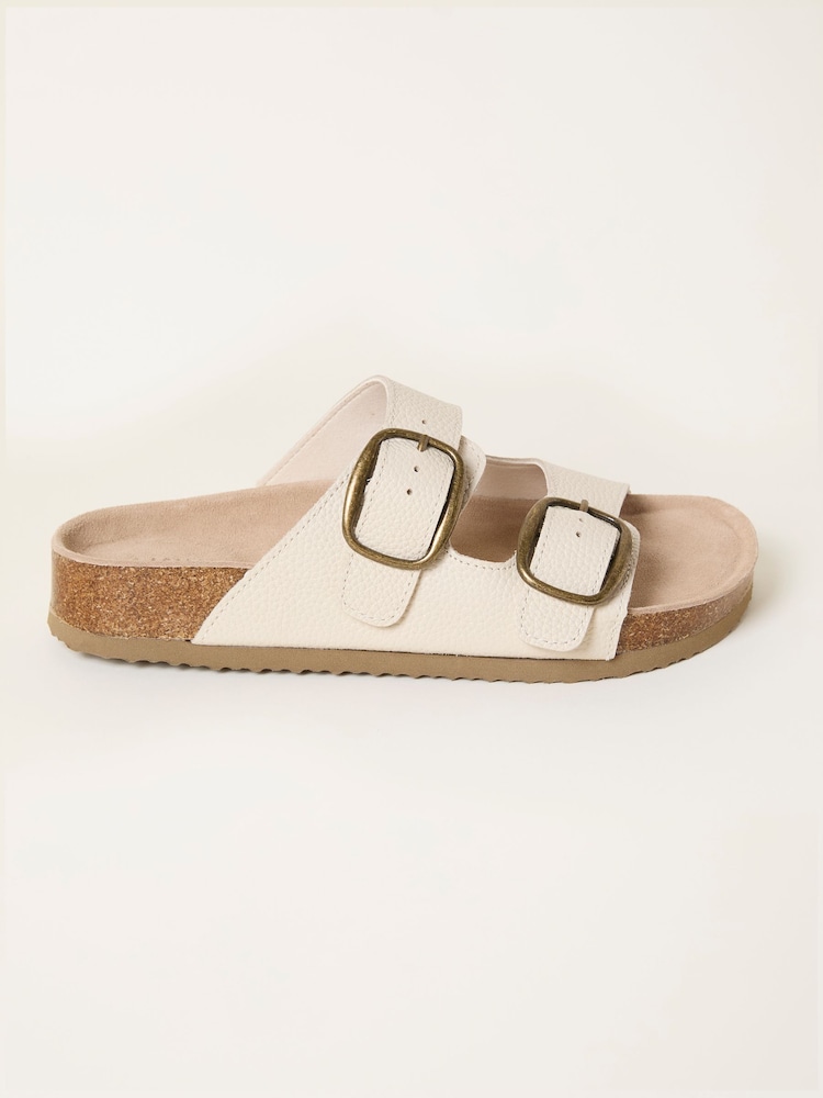 FatFace Meldon Ivory Leather Footbed Sandal - Image 2 of 4