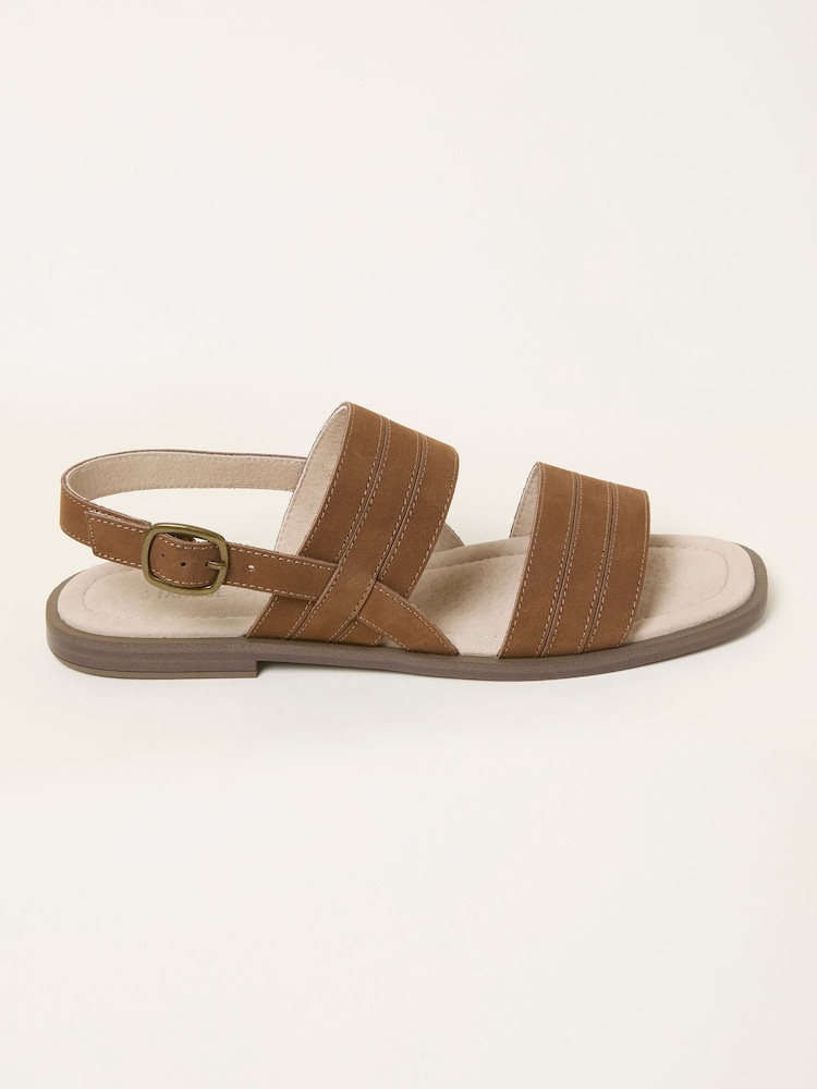 FatFace Tan Brown Amalie Leather Sandal - Image 1 of 3 FatFace Tan Brown Amalie Leather Sandal - Image 1 of 3