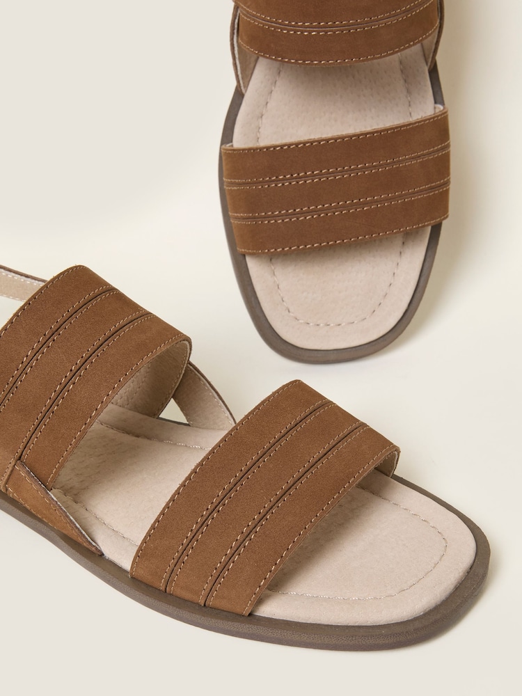 FatFace Tan Brown Amalie Leather Sandal - Image 2 of 3 FatFace Tan Brown Amalie Leather Sandal - Image 2 of 3