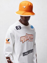 Reiss Papaya Orange Fan Bucket Hat - Image 1 of 6