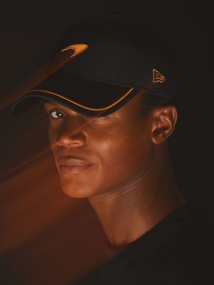 Reiss Black 9Forty McLaren F1 Team Speedmark Logo Cap Unisex Fit - Image 1 of 5 Reiss Black 9Forty McLaren F1 Team Speedmark Logo Cap Unisex Fit - Image 1 of 5