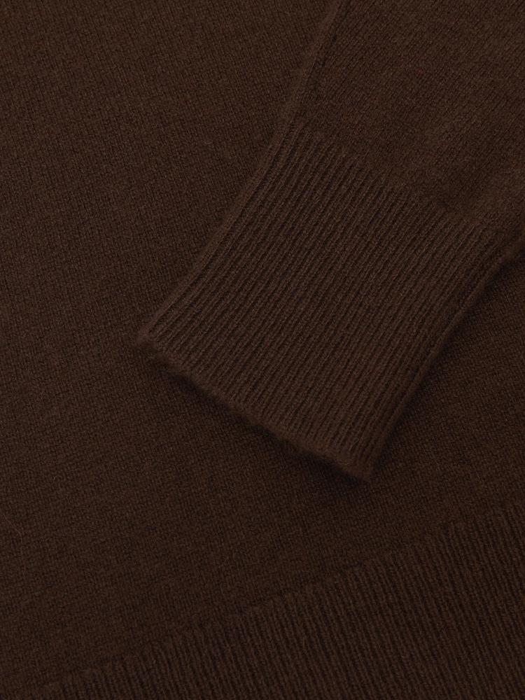 Reiss Chocolate Brown Mimi 100% Cashmere Crew-Neck Jumper - Image 7 of 7 Reiss Chocolate Brown Mimi 100% Cashmere Crew-Neck Jumper - Image 7 of 7