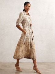 Reiss Malika Animal Print Shirt - Imagen 1 de 6
