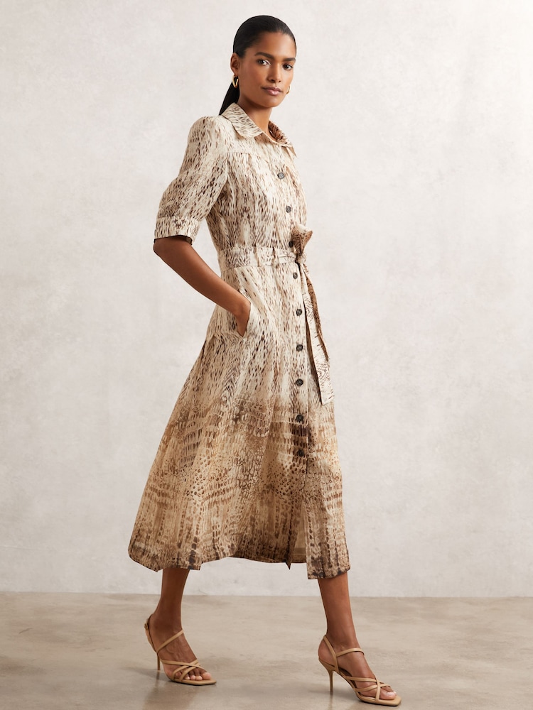 Reiss Malika Animal Print Shirt - Imagen 1 de 6