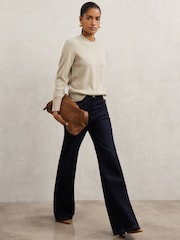 Reiss Sage Green Mimi 100% Cashmere Crew-Neck Jumper - Image 3 of 6