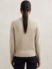 Reiss Sage Green Mimi 100% Cashmere Crew-Neck Jumper - Image 5 of 6