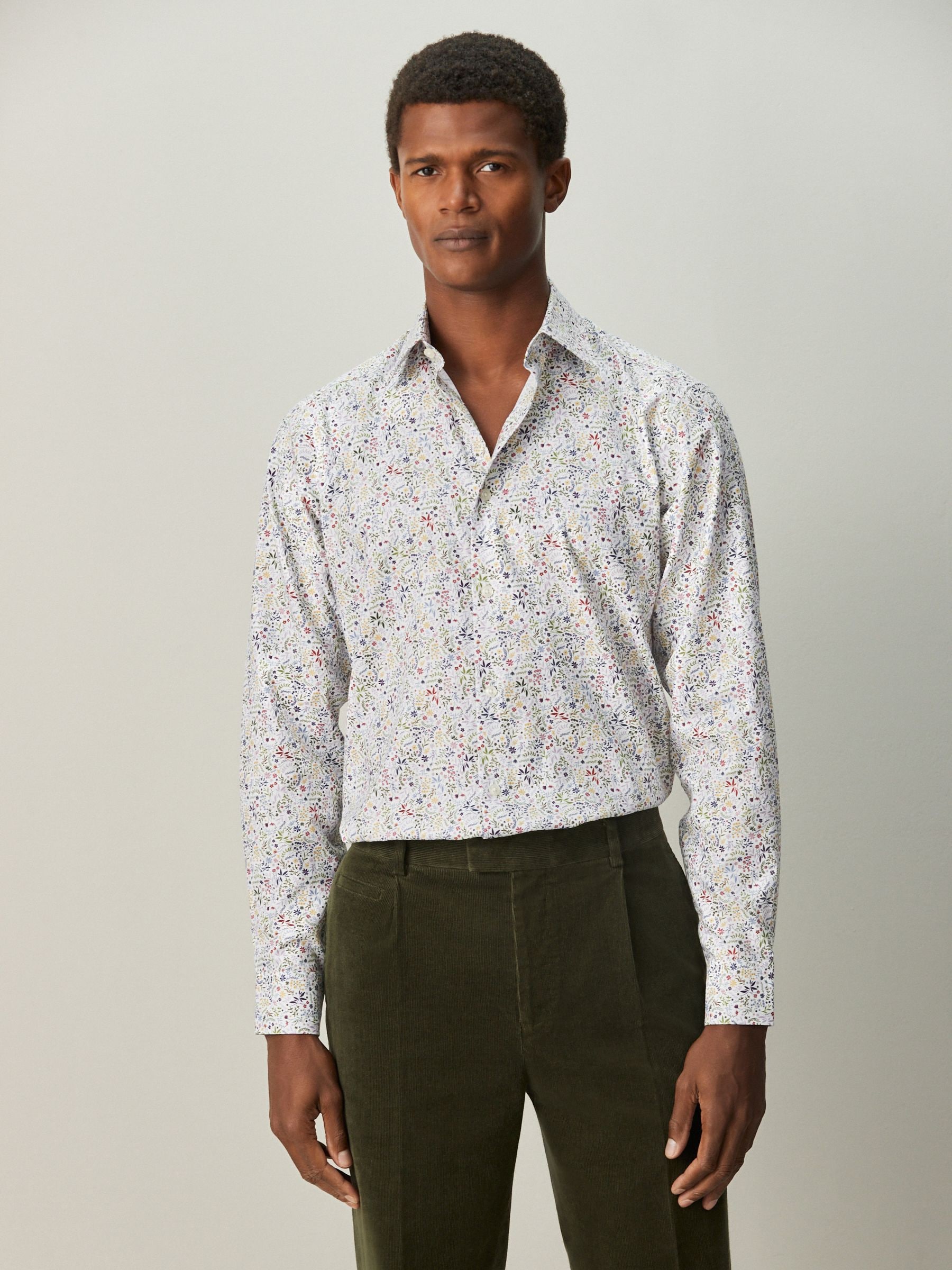 Comprar Estampa floral miúda multicolorida - Camisa social de
