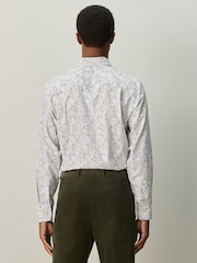 Multi Colour Ditsy Floral Regular Fit Cotton Rich Long Sleeve Formal Shirt - Image 3 of 4