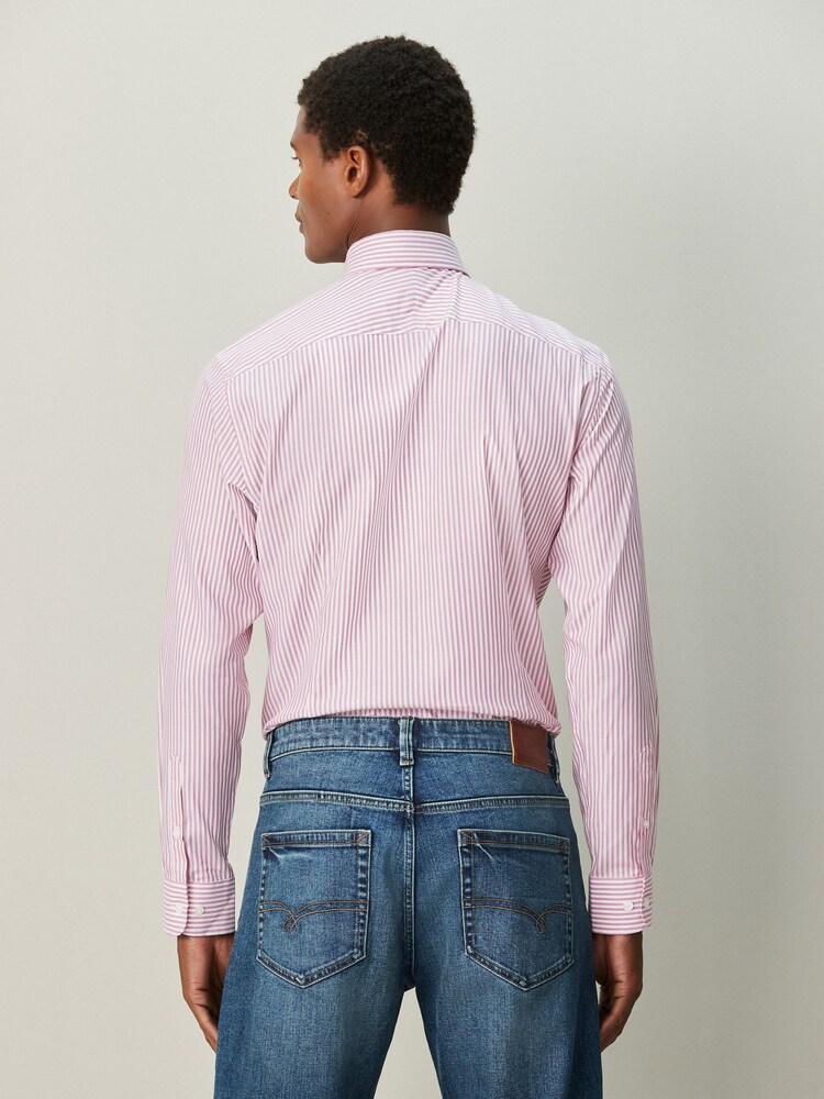 Red Stripe/Paisley Regular Fit Shirt And Tie Set - Image 2 of 8