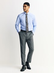 Blue Stripe/Green Geometric Regular Fit Shirt And Tie Set - Image 4 of 8