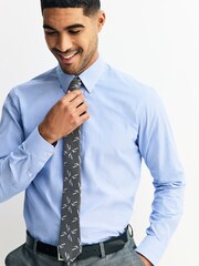 Blue Stripe/Green Geometric Regular Fit Shirt And Tie Set - Image 5 of 8