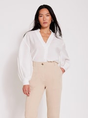 Mint Velvet White Throw On Shirt - Image 2 of 7