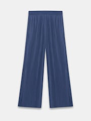 Mint Velvet Blue Plisse Wide Leg Trousers - Image 7 of 7