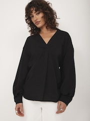 Mint Velvet Black Throw On Shirt - Image 5 of 9