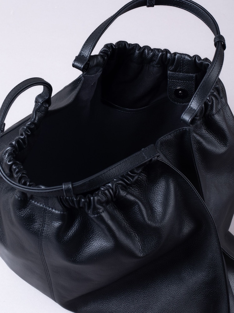 Lakeland Leather Black Newland Slouch Tote Bag - Image 6 of 6