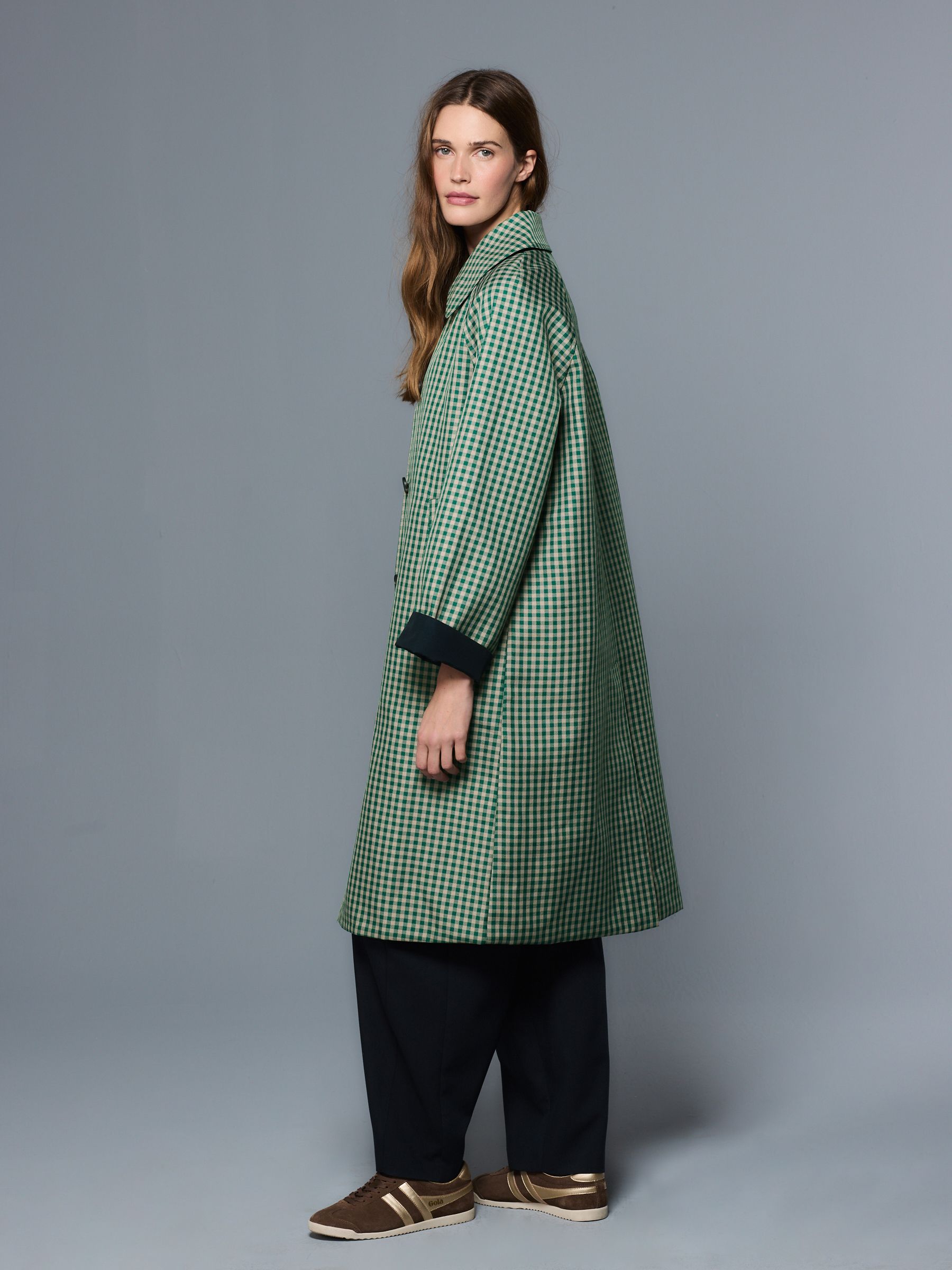 Buy Green Check Reversible Trench Coat from Next USA