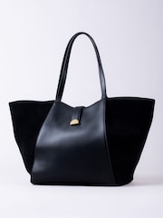 Lakeland Leather 'Herdwick' Suede and Leather Tote Bag - Imagen 1 de 6