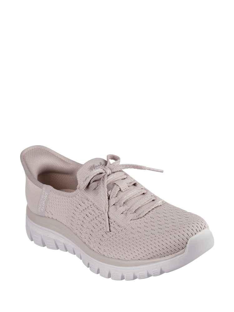 Skechers Grey Graceful First Blush Trainers - Image 2 of 3 Skechers Grey Graceful First Blush Trainers - Image 2 of 3