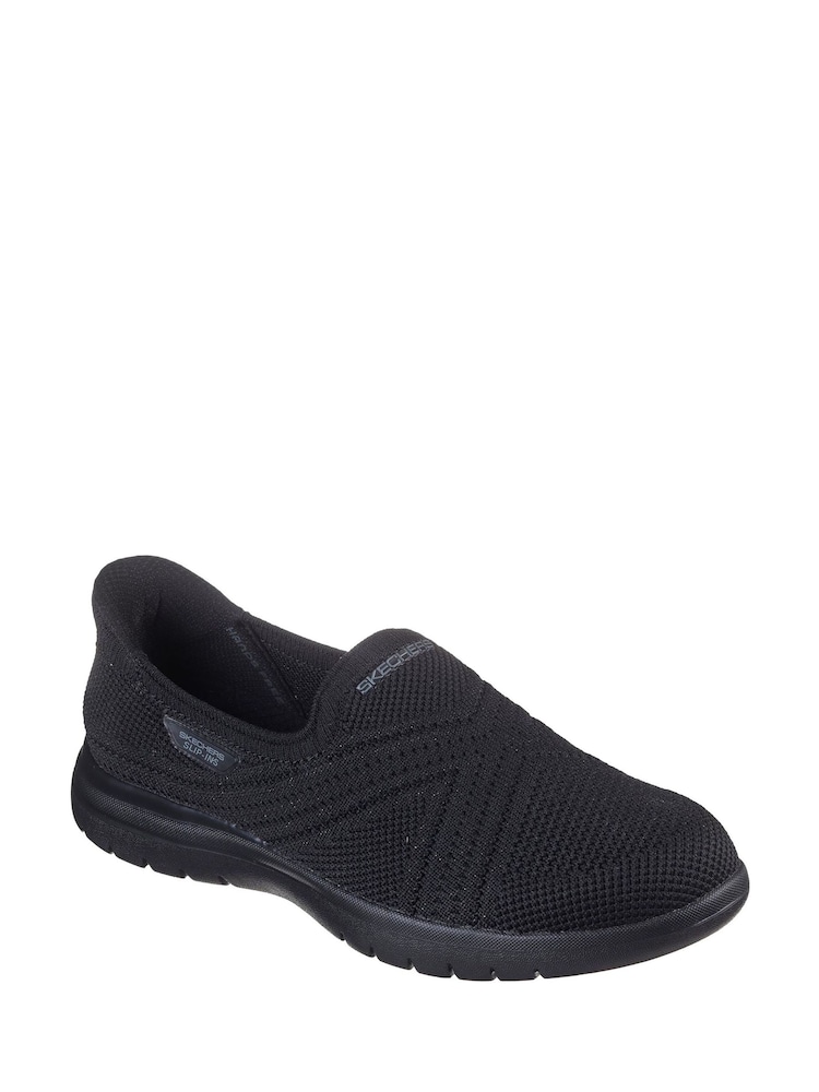 Skechers Black Pink On the GO Flex Excellency Slip In Trainers - Image 2 of 3