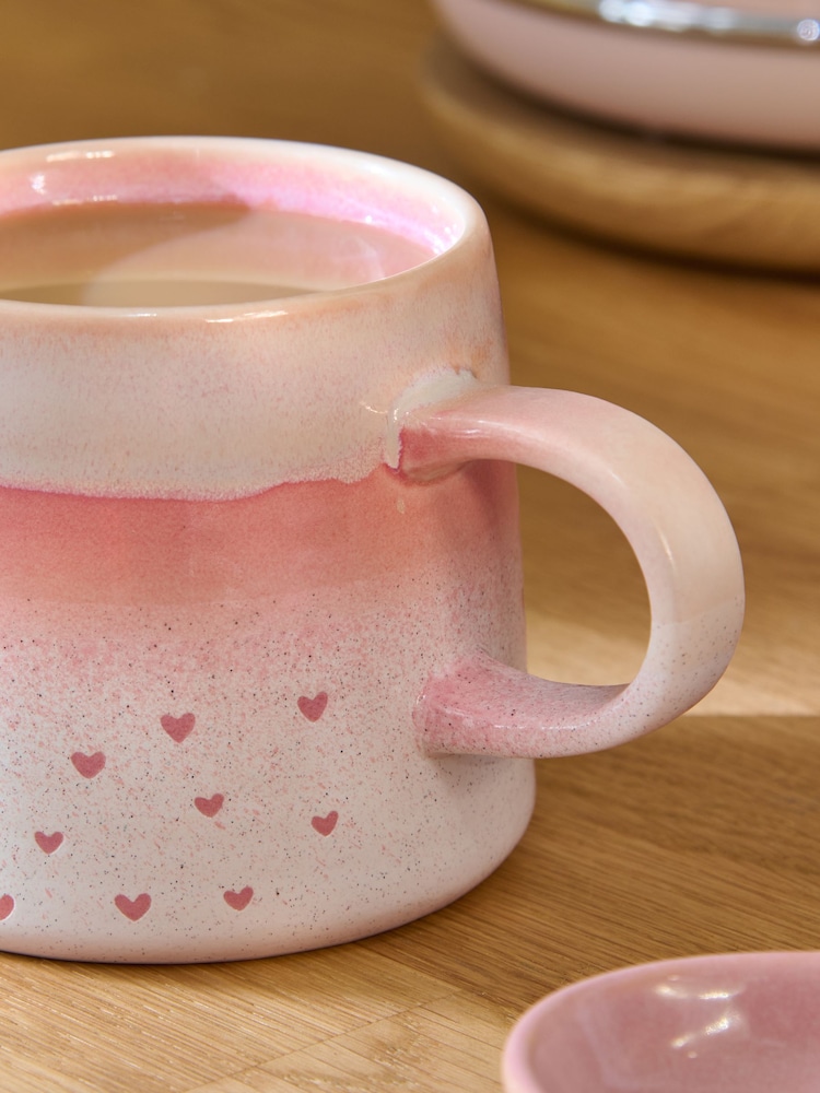 Pink Reactive Heart Mug - Image 2 of 3