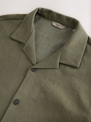 Ecru / Navy / Brown - Short Sleeve Textured Shirts 3 Pack - Image 5 of 7