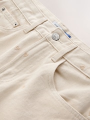 Ecru Embroidered Heart Wide Leg Jeans - Image 2 of 3