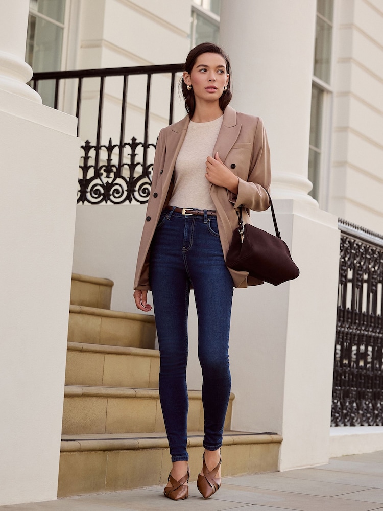 Dark Blue N. Premium Authentic Blend Skinny Jeans - Image 1 of 8 Dark Blue N. Premium Authentic Blend Skinny Jeans - Image 1 of 8