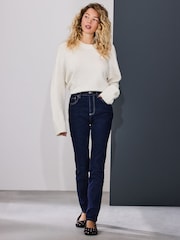 Rinse Blue Mid Rise Stretch Skinny Jeans - Image 1 of 7