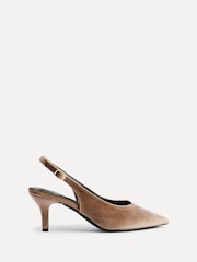 Linzi Brown Light Finesse Pointed Slingback Stiletto Court Heels - Image 2 of 5